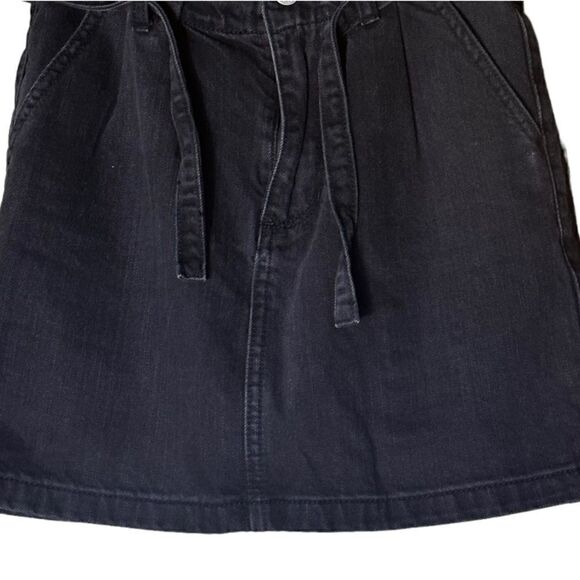 Hollister Black Denim Ultra High-Rise Skirt With Belt Size 1 ▪️ - Picture 7 of 8